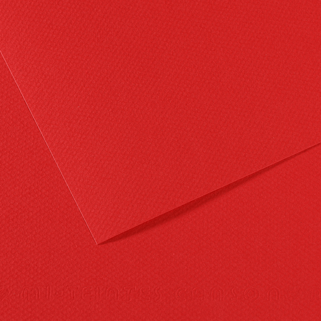 Canson Mi-teintes Färgat Papper A4 160 Gram, Bright Red
