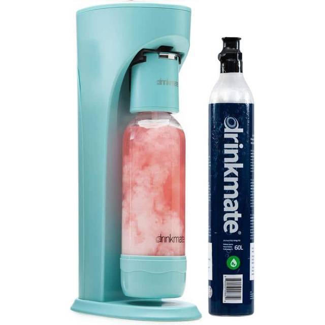 Sparkling Cocktail Mocktail Wine Juices and Water Maker Carbonates Any Drink with PushButton Simplicity with 1L bottle and 60 Litre CO2 cylinder Matte