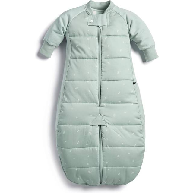 ergoPouch ErgoPouch - Organic Winter Long Sleeved 2 in 1 Sleeping Suit Bag - Sage - 2.5 TOG - 08-24M