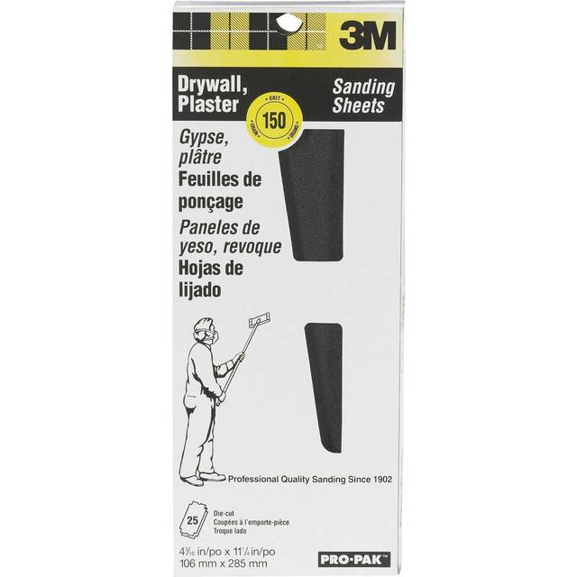 3M Pro-Pak Drywall Sanding Sheets 150D-Grit  4 3/16 by 11 1/4-in  25-Pack