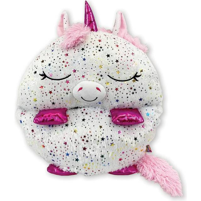 Happy Nappers Pillow & Sleepy Sack- Comfy  Cozy  Compact  Super Soft  Warm  All Season  Sleeping Bag with Pillow- Medium 54  x 20   Shimmer Unicorn