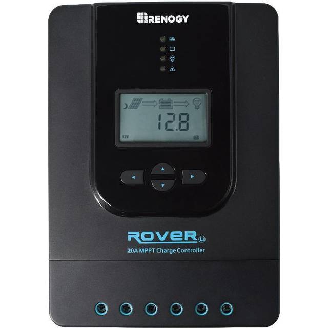 Renogy 20 A 12/24 V MPPT solregulator solmodul laddningsregulator med LCD-skärm