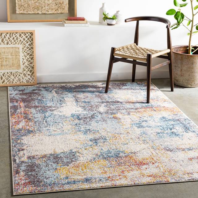 VALERIE Abstract Modern Marble Area Rug - Blue - 160cm x 215cm