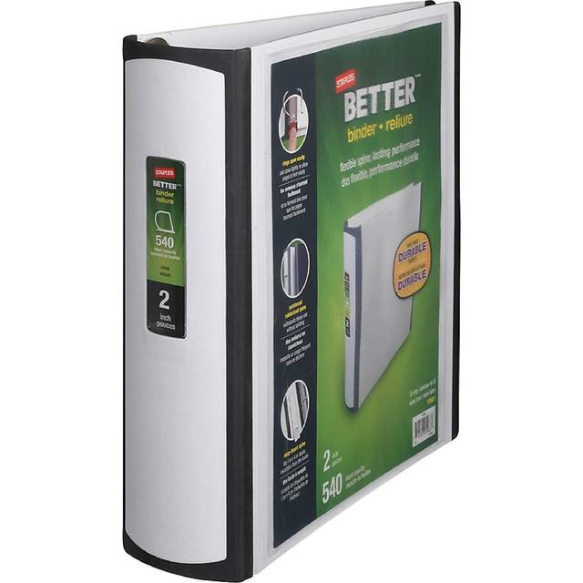 STAPLES Better Binder  2-Inch  White
