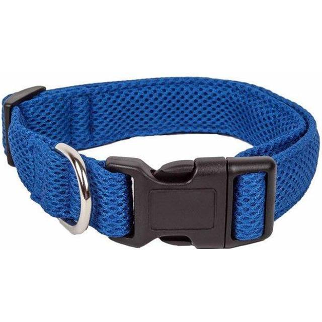 Pet Life CL14BLLG Aero Mesh 360 Degree Dual Sided Comfortable & Breathable Adjustable Mesh Dog Collar, Blue - Large