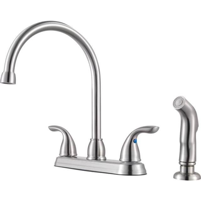 Pfister G136-500S Series 2-Handle Kitchen Faucet with Side Spray  Stai