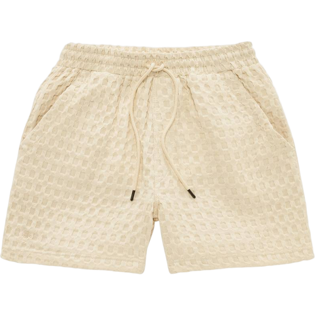 Ecru Porto Waffle Shorts Herr, Offwhite, XL