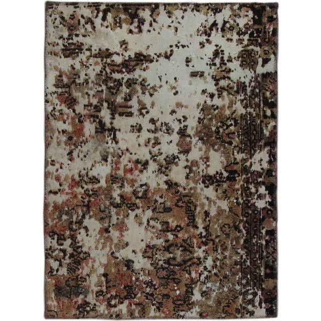 Handknuten Persisk Vintagematta Creme/Brun 91x124cm