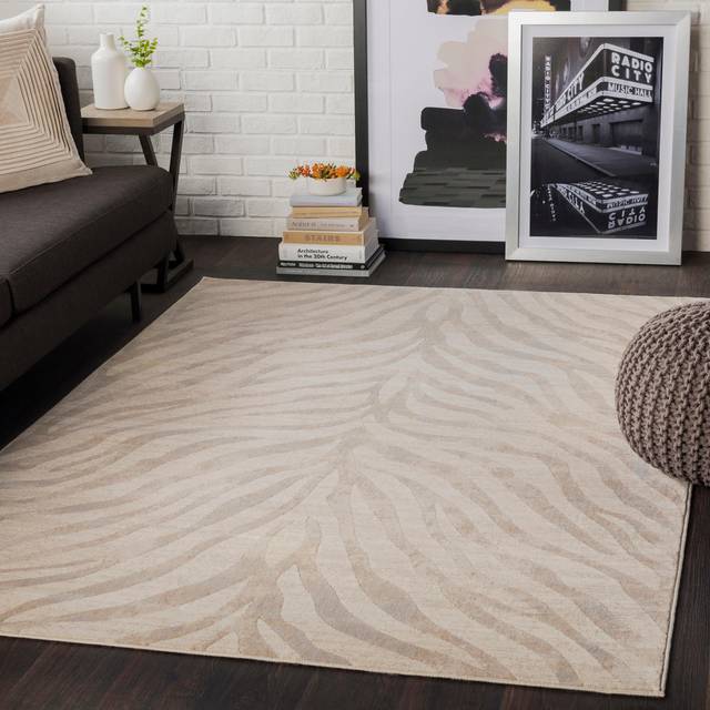 CYBELE Scandi Boho Zebra Area Rug - Beige - 120cm x 170cm