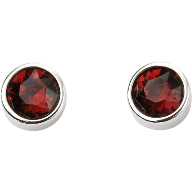 Beginnings Sterling Silver Crystal Birthstone Earrings by Beginnings