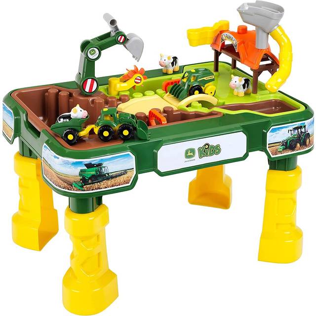 Theo Klein 3948 John Deere Farm sandbord, vattenlekbord I Med husdjur och fordon I Vatten och sandbassänger I Mått: 64 cm x 46 cm x 60 cm I Leksaker för barn från 18 år och uppåt