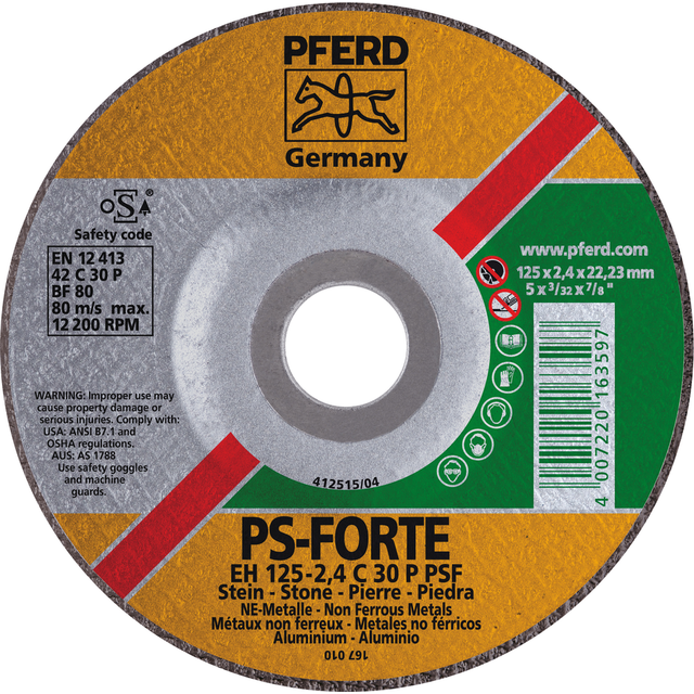 Pferd Cut-off Wheel EH 125-2,4 PSF Aluminium and Stone- you get 25