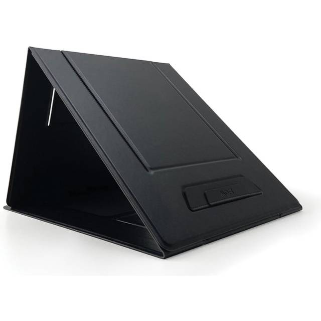 MOFT Z Laptopstativ för skrivbord, smal justerbar laptop-höjare vikbar laptophållare, 4 sittlägen, kompatibel med de flesta bärbara datorer upp till 17 tum, håller upp till 10 kg (svart)