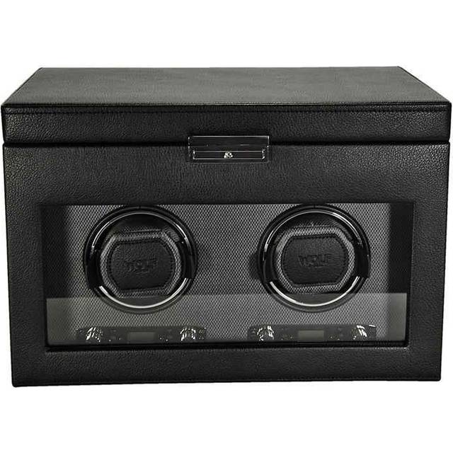 Wolf Viceroy Watch Winder 2 Klockor Svart Konstläder 456202 - Unisex - Faux Leather - Black (34 x 21 x 23)