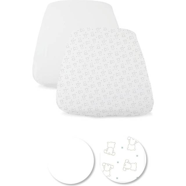 Chicco Next2Me Forever lakan (förpackning med 2), björn | 100% mjuk bomull