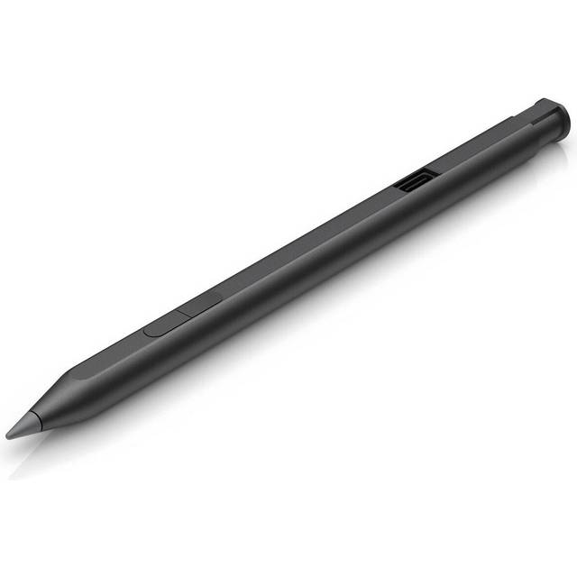 HP - PC Rechargeable Tilt Pen, MPP 2.0-teknik, 2 utbytbara bits, 2 konfigurerbara knappar, 30 dagars batteritid, LED batteri, HP Pen Control-app, magnetisk hållare, USB-C, svart