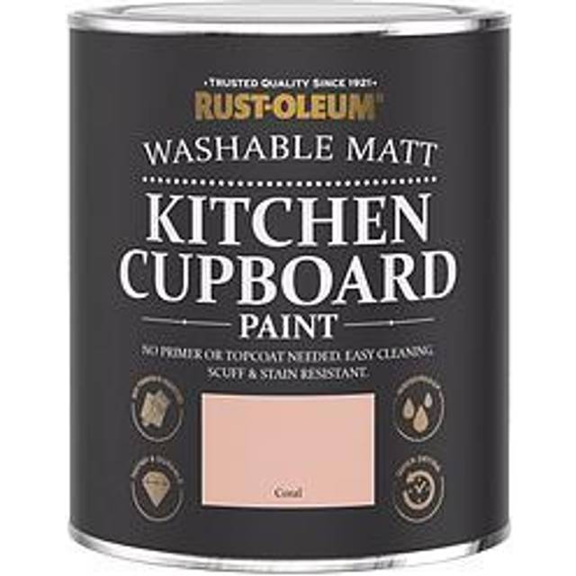 Chalky Kitchen Cupboard Paint - Coral - Coral - Pink