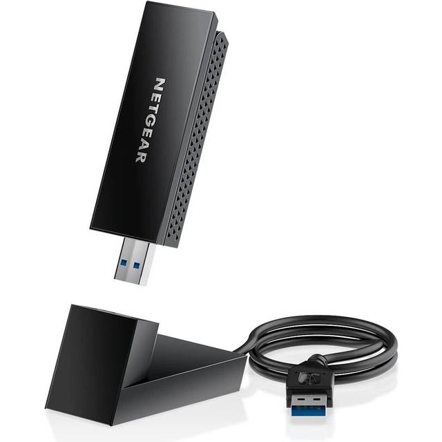 NETGEAR Nighthawk USB-minne (A8000), AXE3000 WiFi 6E Ethernet-adapter, trådlös bärbar dator eller stationär dongel. Upp till 3 Gbps. Kompatibel med datorer i alla generationer