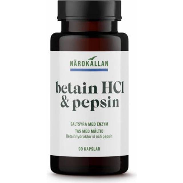 Närokällan Betain HCL & Pepsin 90 kapslar