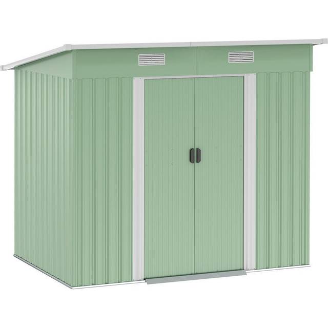 Outsunny 7 x 4ft Outdoor Garden Storage Shed for Backyard Patio Light Green | TJ Hughes