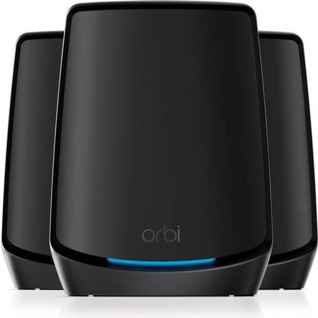 NETGEAR Orbi 860 Series Tri-Band WiFi 6 upto 6Gbps Mesh System 10 Gig Port with 1-year NETGEAR Armor included - Pack of 3