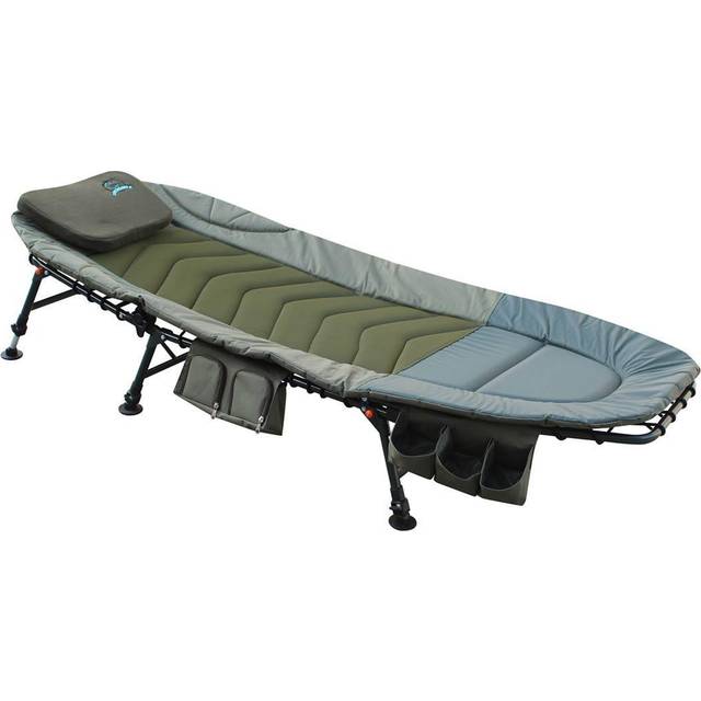 CARPZILLA Portable Fishing Bed Chair - XL Camping Bed With Tackle Storage