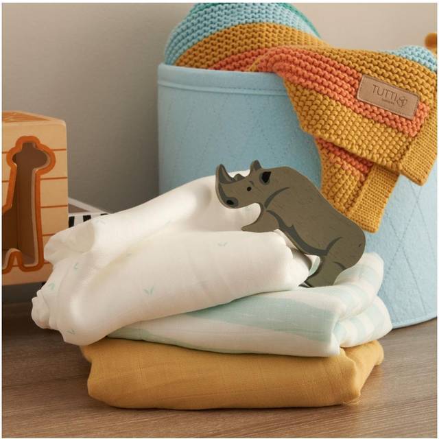 Muslin Swaddle Wraps 3-Pack | Soft Bamboo Cotton, 120x120cm, Ideal for Sensitive Skin | Run Wild