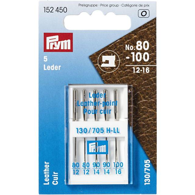 Prym Leather Sewing Machine Needles, Size 80-100, Pack of 5