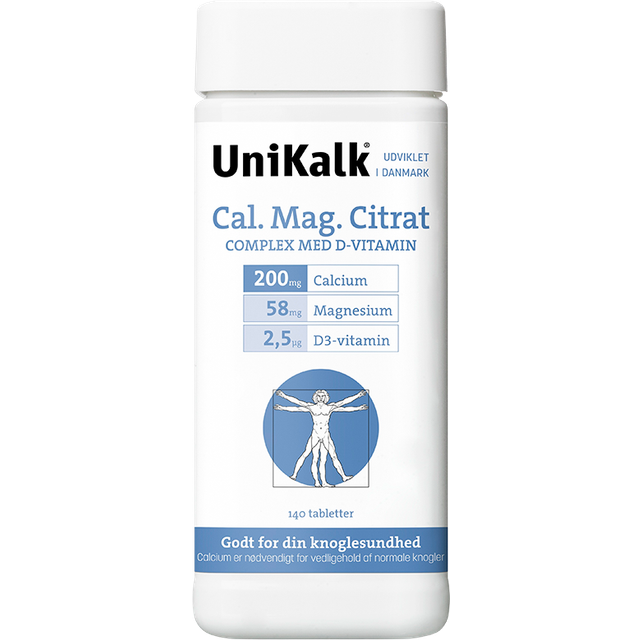Unikalk Cal-Mag-Citrat - 140 Tabletter
