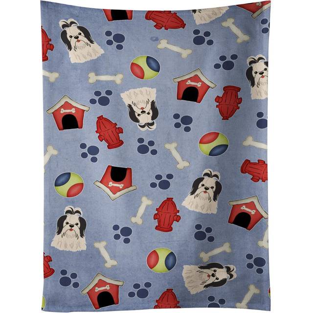 Caroline's Treasures BB2701KTWL Shih Tzu Black White Kitchen Towel  25 x 15  Multicolor