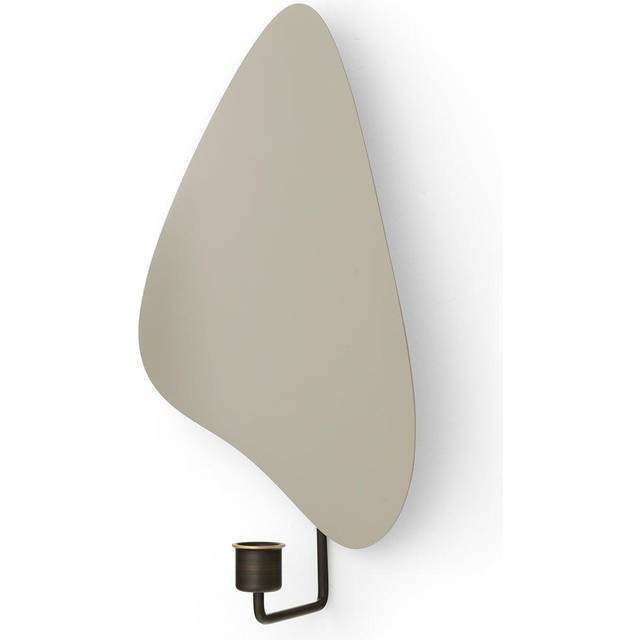 Audo - Flambeau Wall Candle Holder H 34cm - messing brüniert, grau/BxHxT 16.5x34x8.7cm - gray (34.5 x 18.0 x 9.0cm)