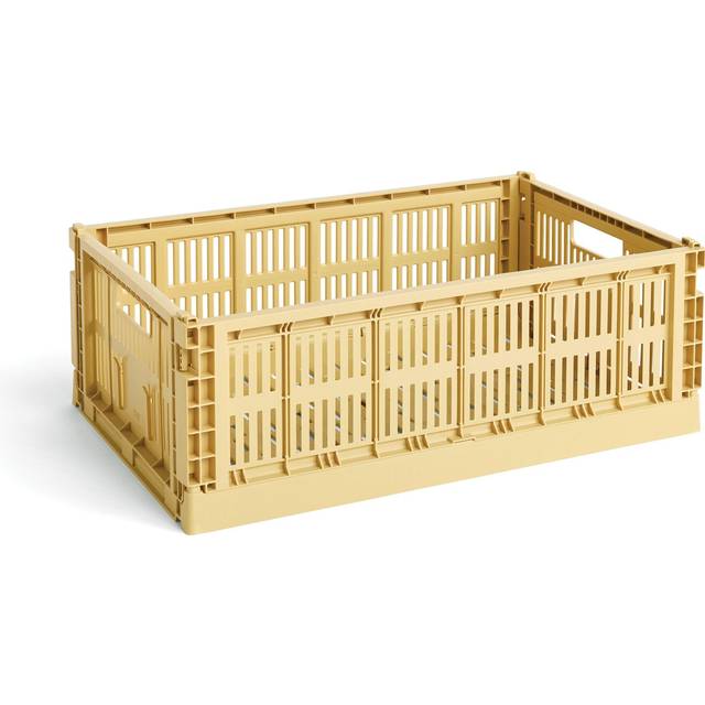 HAY - Colour Crate Recycled - Lådor - Golden Yellow - Large - W: 34,5 x L: 53 x H: 18,5 cm