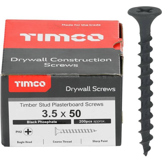 TIMCO Drywall Screws PH Bugle Coarse Thread Grey - 00050DRYCS - Pack - you get 5