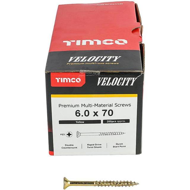 Timco Multi-Purpose Countersunk Velocity Screw - 6.0 x 70 (200 pack)