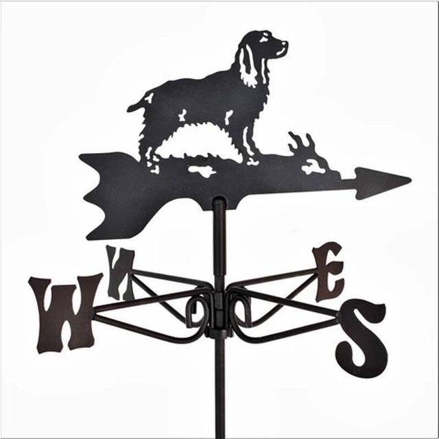 Oakley - Mini Springer Spaniel Weathervane - Steel - L38 x W38 x H48.5 cm - Black