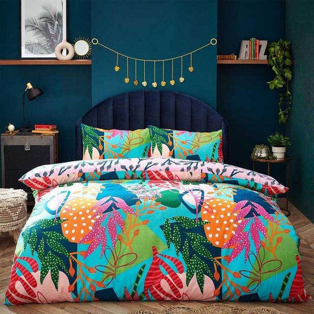 Furn. Coralina Super King Duvet Cover Set Cotton Multi, Multi