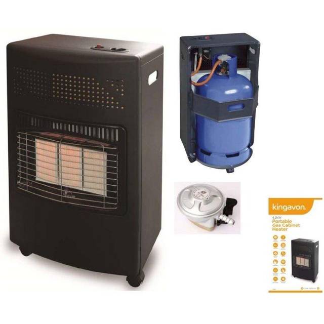 Kingavon 4.2kW Portable Gas Cabinet Heater - UK Regulator
