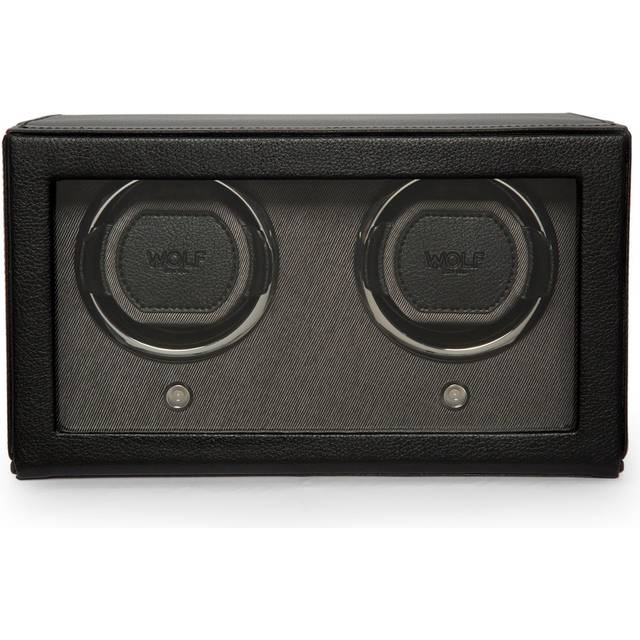 WOLF Cub Vegan Leather 2 Module Watch Winder With Cover