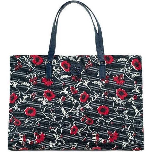 Tory Burch Medium Nylon Retro Batik Print Shoulder Tote Handbag - Red (OS)
