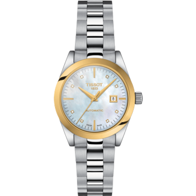 Tissot Damenuhr T-My Lady Automatic 18K Goldlünette T9300074111600 - bicolor