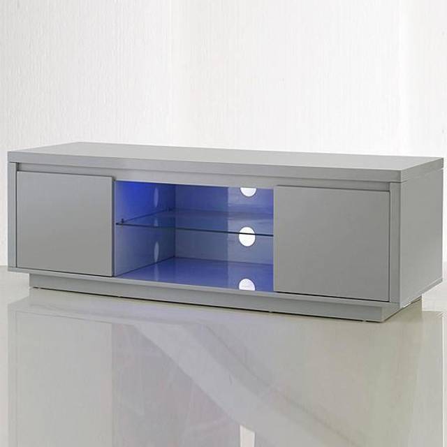 Polar High Gloss LED Large TV Unit - White