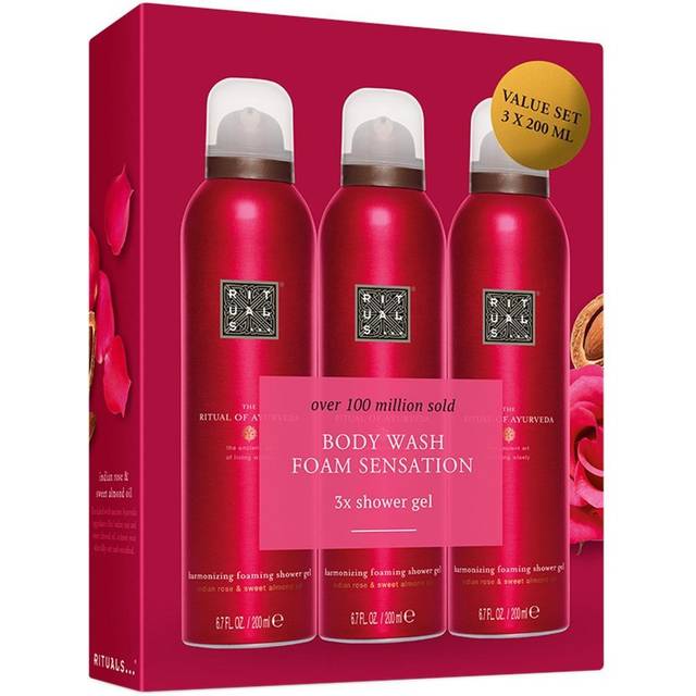 RITUALS The Ritual of Ayurveda Shower Foam Value Pack, 3 x 200 ml
