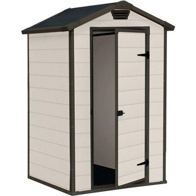 Keter Manor Apex Outdoor Garden Storage Shed 4 x 3ft - Brown