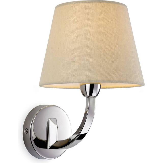 Firstlight Fairmont Contemporary Style Wall Light Cream and Polished Steel