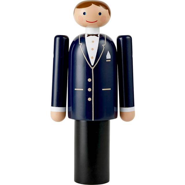Groom Wooden Figurine, Black/Black / White