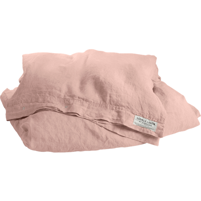 Lovely Linen - Påslakan Misty i tvättat lin - Rosa