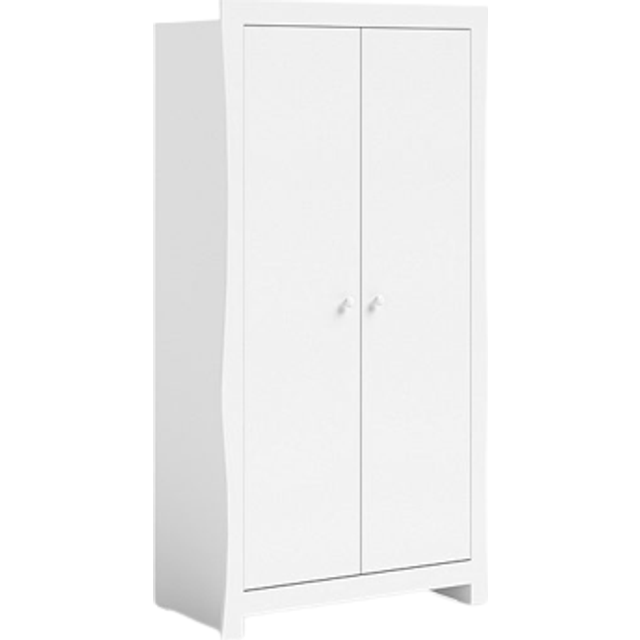 Little Acorns Traditional Sleigh Double Wardrobe, White
