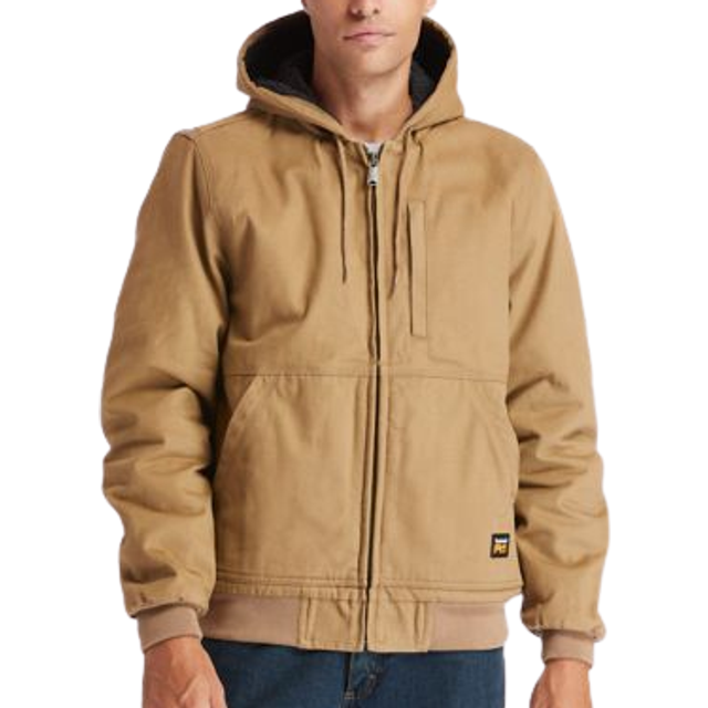 Timberland Gritman fodrad canvas huvjacka utomhus utrustning, Mörkt vete, XXL