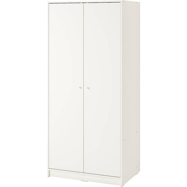 KLEPPSTAD Wardrobe with 2 doors, white, 79x176 cm
