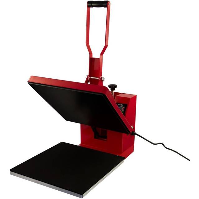 38 x 38cm Heat Press, Teflon Sheet and Sublimation Paper - Red